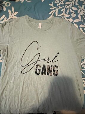 Bella Canvas Mint Graphic Tee with Black Print